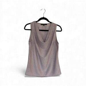 Office core shimmer knit cowl neck tank top S Y2K White House black market